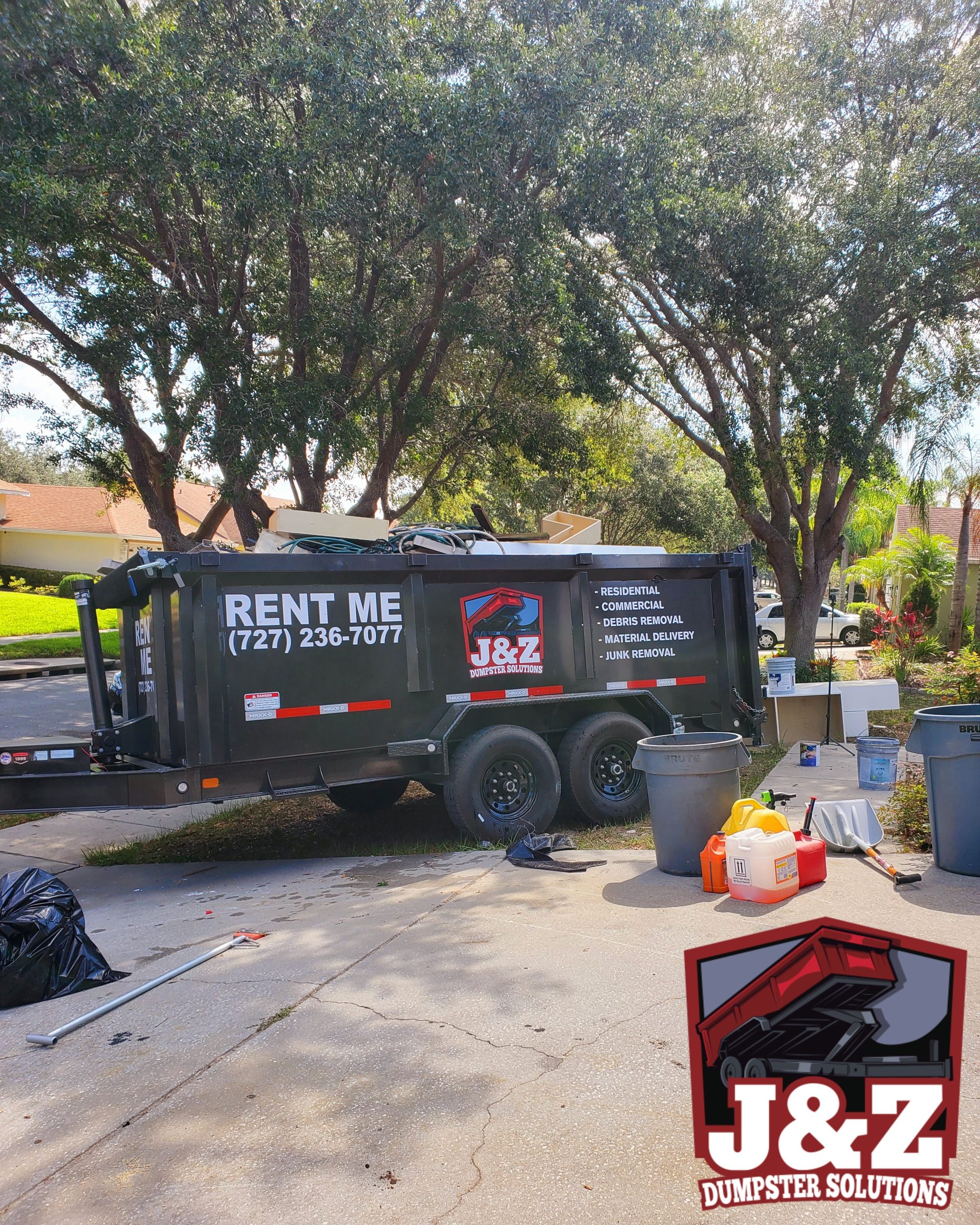 junk hauling by jzdumpster solutions pasco county fl