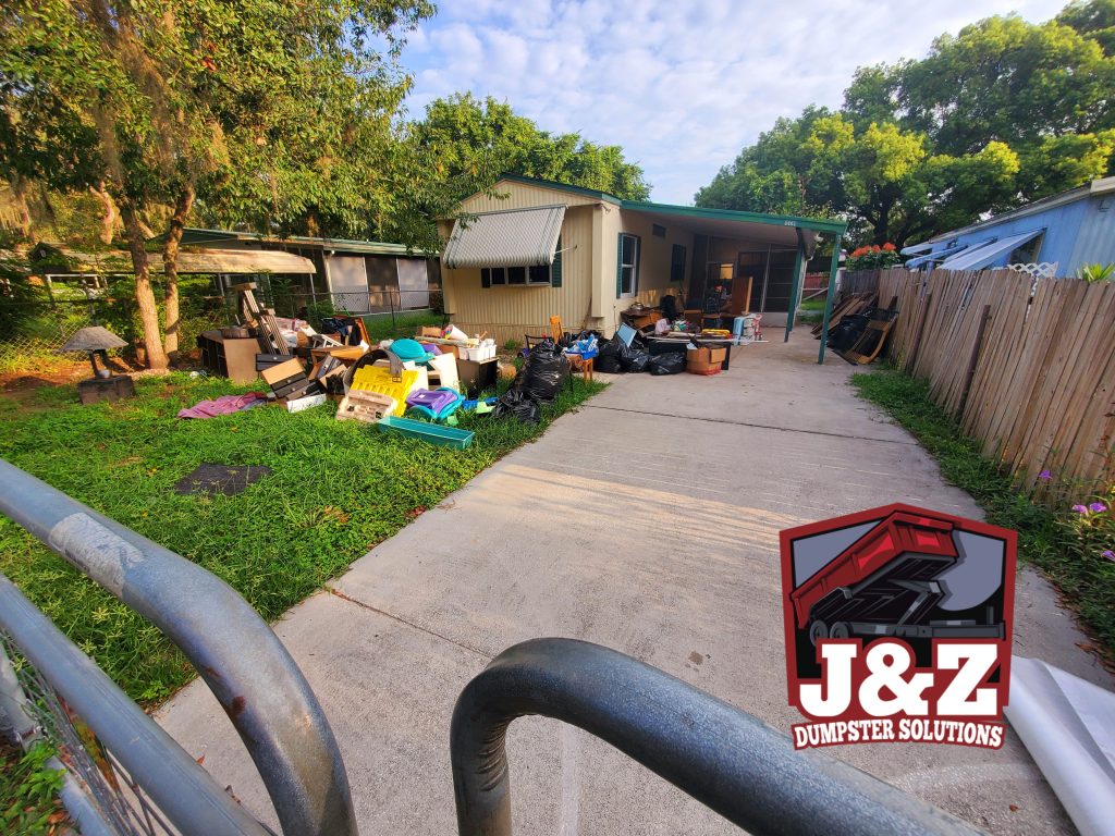 junk hauling by jzdumpster solutions pasco county fl